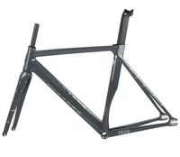 Kit Cadre Vélo Fixie SEABOARD FA03 en Aluminium Aérodynamique avec Fourche et Tige de Selle