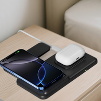 Station de charge sans fil magnétique, charge rapide, pliable, chargeur 3 en 1, support pour iPhone, pour iWatch, pour AirPods