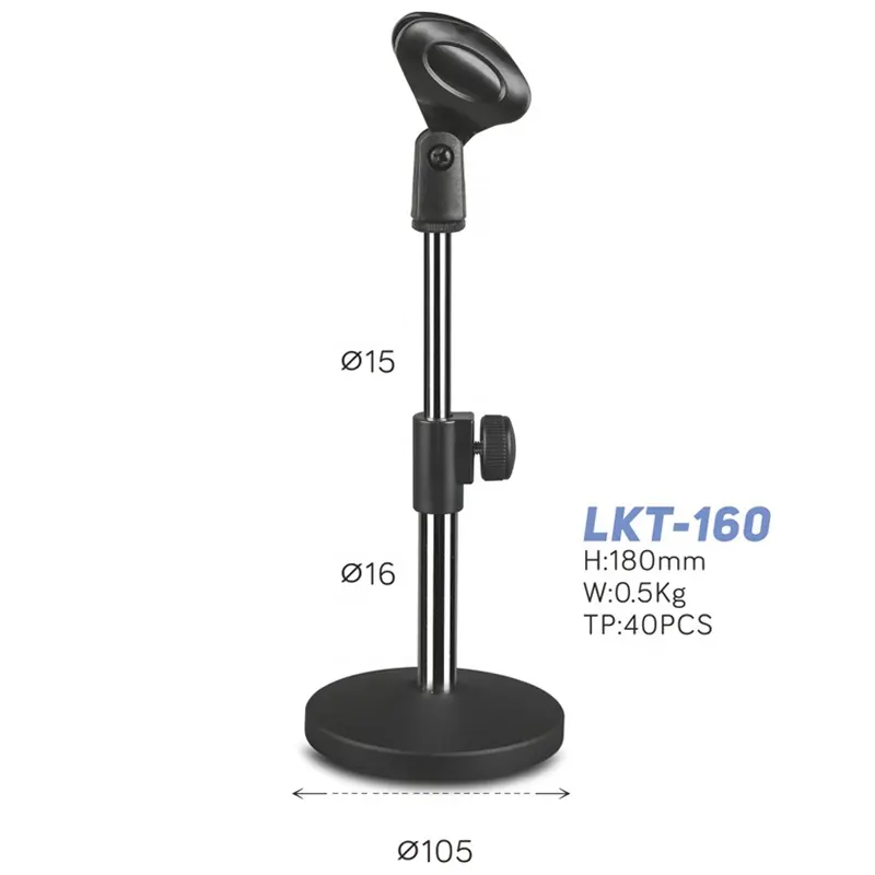 New design LKT-160 mic holder desktop microphone stand accessories Flexible bracket for broadcasting studio recording
