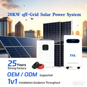 Système solaire complet de 20 kW avec panneaux solaires haute efficacité, pour grandes maisons, bâtiments commerciaux et alimentation hors réseau - Product Image 1