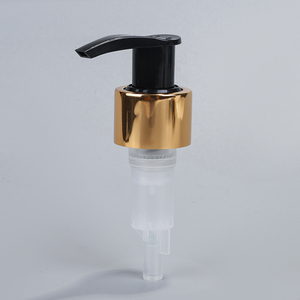 Vente en gros de pompe à lotion en plastique 28 410 24 410 28 <span class=keywords><strong>415</strong></span> avec collier en aluminium doré brillant pour pompe à shampoing - Product Image 5