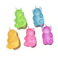 Balle anti-stress licorne et jouet à presser scintillant effet aurore à rebond lent pour garçons et enfants
