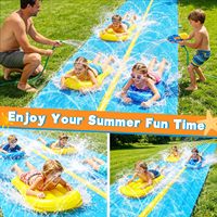 Toboggan aquatique gonflable personnalisé à double piste pour enfants et adultes, pour le jardin, les jeux aquatiques en plein air, en PVC