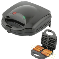 Grand gaufrier 9 en 1 détachable à 4 tranches à gros cœur Machine à sandwich triangle en acier inoxydable