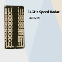 Modul Radar Kecepatan Gelombang Milimeter 24GHz Sensor Kecepatan Kendaraan RS485 TTL Bluetooth untuk Pemantauan Jalan Raya