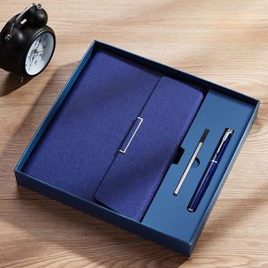 Customizable A5 Hardcover <b>Notebook</b> Gift <b>Set</b> for Men High Quality Business Leather Paper with Pen for School Corporate Promotion - Product Image 3