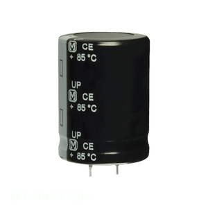 Distribuidor Autorizado ECO-S1KP472DA Condensador de Aluminio de 4700 uF, 20%, 80V, Tipo SNAP TH, de Orificio Pasante - Product Image 1