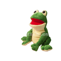 Jouets pour enfants personnalisés accessoires de performance grenouille peluche marionnettes grenouille peluche douce ventriloque marionnettes