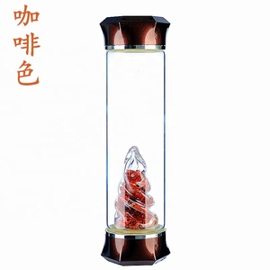 Ziao — bouteille d'eau en verre élixir en cristal <span class=keywords><strong>2022</strong></span> ml, avec pierres décoratives naturelles amovibles et ombrage en forme de torche, nouveau Design, 550 - Product Image 2