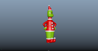 Décoration de Noël gonflable Grinch avec lumière LED, clown de Noël pour la décoration extérieure de la cour, Grinch gonflable