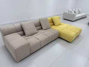 Ensemble de canapés en tissu modulables de luxe modernes canapé d'angle en forme de L meubles de salon modulaire en velours confortable maison hôtel - Product Image 4