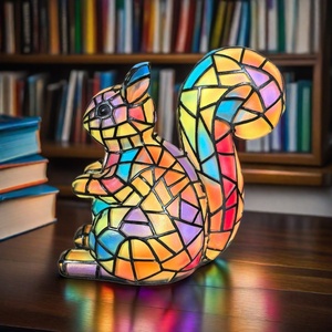 Nouvelles décorations en résine pour chiens en gestation, veilleuse LED, statue animale artistique, décoration créative pour la maison et le bureau - Product Image 6