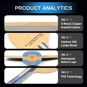 Lame de <span class=keywords><strong>tennis</strong></span> de table Loki W81 Wei Shihao SADC 5 bois + 2 Super Aramid Carbon Offensive Ping Pong Racket Blade - Product Image 3