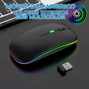 <b>Wireless</b> Optical <b>Mouse</b> With Minimalist RGB Lighting, USB Connection, Ergonomic Design for Right Hand, 1200 Ipsi Tracking Speed, - Product Image 4
