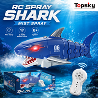 Jouet animal de simulation Megalodon électrique bionique télécommandé à 3,5 canaux, avec fonction pulvérisation, rechargeable, en plastique, musical, transfrontalier, cadeau