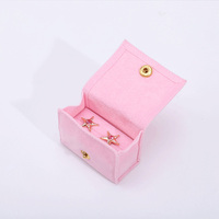 Boîte à bagues mini transfrontalière en velours, sac de rangement pour bijoux, boîte de rangement pour bagues et boucles d'oreilles pour couple, sac à bijoux en stock