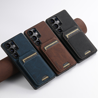 Étui de téléphone SUTENI pour Samsung S26 Ultra avec support et porte-cartes, texture givrée effet litchi, en similicuir de luxe pour S25 Plus S24 S23 S22