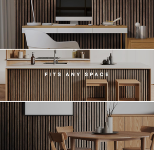 Pannelli Acustici <span class=keywords><strong>in</strong></span> <span class=keywords><strong>Legno</strong></span> a Doghe di Alta Qualità, Confezione da 2, Pannelli Fonoassorbenti ad Alta Densità <span class=keywords><strong>per</strong></span> <span class=keywords><strong>Interni</strong></span> di Hotel e Appartamenti Moderni - Product Image 4