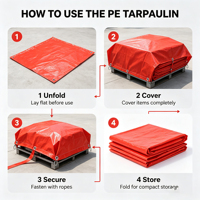 Bâche en tissu tissé HDPE en promotion, bâche en plastique PE