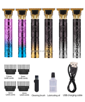 Tondeuse à cheveux professionnelle sans fil Dragon Vintage T9 0 mm, tondeuses électriques pour hommes, alimentation USB, coupe et rasage des poils du visage