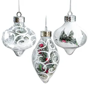 Senmasine Kerst Leverancier Opknoping Decoratie Clear Diy Kerst Ornament Plastic Kerstballen