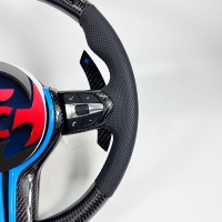 Volant en fibre de carbone pour BMW F10 F11 F15 F18 F20 F23 F25 F30 F32 F35 F40 F80 E84 E87 E90 E92 E93, accessoires de voiture