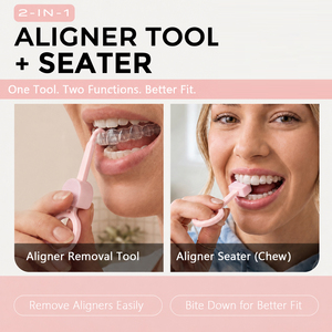 2 en 1, 1 Paquete de Alineadores de Plástico Coloridos, Removedor de Retenedores Invisibles para <span class=keywords><strong>Invisalign</strong></span> - Product Image 3
