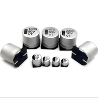 Condensador Electrolítico SMD de Alta Calidad, 25V 63V 100V 22000uF 150uF 3300uF 1uF, Amplio Rango de Temperatura para Equipos Industriales