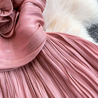 Robe longue décontractée pour femme WIWT, élégante, à bretelles spaghetti, plissée, avec ourlet à volants, coupe trapèze, pour tous les jours, les fêtes et les vacances