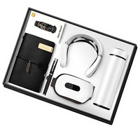 Ensemble Cadeau d'Affaires Personnalisé avec Logo en Gros : Carnet de Luxe, Stylo, Bouteille Isotherme Intelligente, Masseur Cervical pour Souvenirs d'Entreprise en Vrac