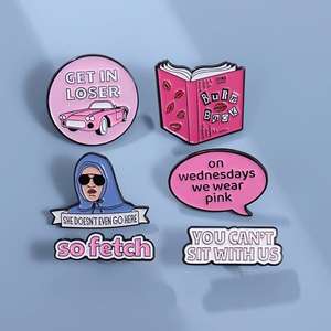 <span class=keywords><strong>Mean</strong></span> <span class=keywords><strong>Girls</strong></span> émail broches Campus jeunesse film dessin animé métal broche bijoux accessoires elle ne va pas ici broches revers Badge ange - Product Image 1