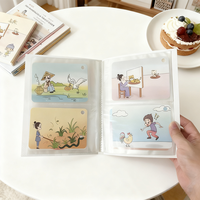 5-Zoll und 6-Zoll 4-Taschen-Ringbuch Fotoalbum aus PP-Material mit Cartoon-Motiven für Studenten/Familie/Hochzeiten