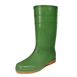 Vente en gros d'usine de chaussures de pluie de construction CE conception personnalisée semelle intercalaire imperméable en acier bottes de pluie de sécurité en PVC pour femmes et hommes