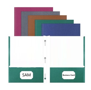 Trung Quốc nhà máy chất lượng hàng đầu giá tốt nhất nhựa thư mục với 6 màu nhiệm vụ nặng nề hai túi thư mục chủ thẻ kinh doanh - Product Image 4