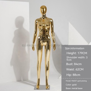 Maniquíes de Cuerpo Entero de Lujo en Dorado, Modelo Femenino de Pie, Maniquí Sexy para Exhibición de Ropa - Product Image 6