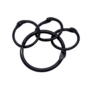 YIWANG Anillos de encuadernación de libros de metal negro Anillos de encuadernación de hojas sueltas para tarjeta de índice Flashcard - Product Image 3