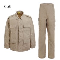 Uniforme tactique camouflage kaki Rip Stop chemise pantalon ensemble de vêtements tactiques pour l'entraînement au travail à manches longues Bdu