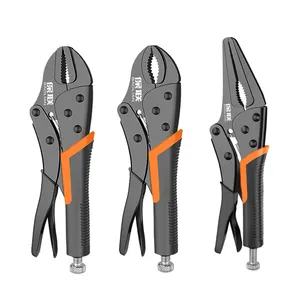 7 Inch 9 Inch 10 Inch Locking Pliers Multi-function Clamping Tool, Adjustable Pressure Fixed Jaw Pliers Clamp Black