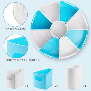 Organisation et stockage de bureau à domicile Organisateurs de fournitures d'art Organisateur coloré Lazy Susan Cabinet Organizer - Product Image 2