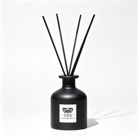Diffuseur de parfum en verre à clapet ADANA, noir, décoration parfumée pour la maison, étiquette personnalisable