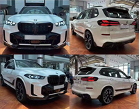 Kit carrosserie style MP noir pour BMW X5 G05 2023+ LCI, comprenant lèvre avant, lèvre arrière, jupes latérales et spoiler de toit, aspect carbone