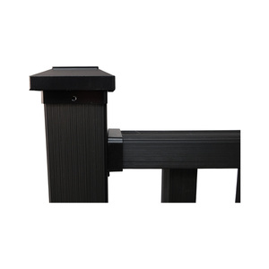 Clôture de terrasse extérieure temporaire en WPC avec <span class=keywords><strong>garde</strong></span>-<span class=keywords><strong>corps</strong></span> en composite Rampe d'escalier et de <span class=keywords><strong>balcon</strong></span> en plastique et <span class=keywords><strong>bois</strong></span> - Product Image 1
