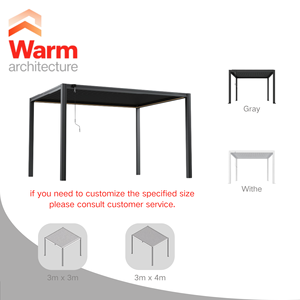 Waterdichte, winddichte, milieuvriendelijke aluminium louvre <span class=keywords><strong>pergola</strong></span> met poedercoating, hoge kwaliteit wit & grijs, snelle levering, op voorraad - Product Image 2