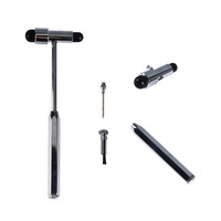 Multifunctional Metal Diagnostic Hammer with Brush Pin and Ruler CE Certified for Complete Sensory Neurological Exam