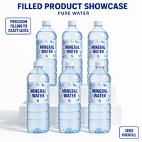 Machine de remplissage automatique de liquides pour bouteilles en verre PET d'eau potable pure minérale de qualité alimentaire 304, avec rinçage et bouchage automatiques