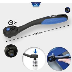 HERRAMIENTAS BRILLANTES-BT020900 1/4 ''Trinquete reversible-EAN 4042146777749 RATCHETS 1/4" - Product Image 2