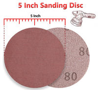 Disques abrasifs en maille de 5 pouces à fixation auto-agrippante, papier abrasif en filet, extraction sans poussière pour le polissage du bois, du métal et de la peinture automobile