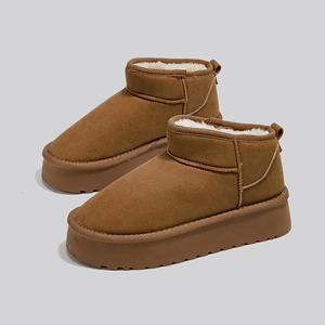 אגדג נשים מגפיים חורף עמוק יותר מגפי שלג מעובה מוגדל כבשים מרופדת מעובה קצר מעובה - Product Image 4