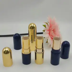 Custom Recyclable Pcr Plastic Empty Lip Balm Tubes 5ml Black With Logo Bullet Lipstick Clear Tube Matte Lipstick Container