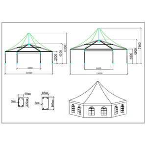 Olaylar satış için Carpas Para Eventos parti çadırları 20X40 düğün olay gölgelik 20X20 açık çadır ağır Pagoda çadırı - Product Image 6